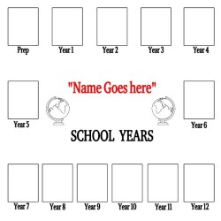Personalised School Years Picture Frame | Prep to Year 12 Keepsake