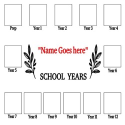 Personalised School Years Picture Frame | Prep to Year 12 Keepsake