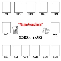 Personalised School Years Picture Frame | Prep to Year 12 Keepsake