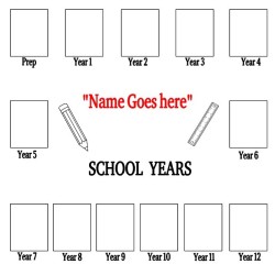 Personalised School Years Picture Frame | Prep to Year 12 Keepsake