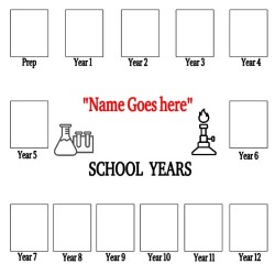 Personalised School Years Picture Frame | Prep to Year 12 Keepsake