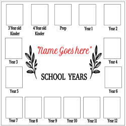 Personalised School Years Picture Frame | Prep to Year 12 Keepsake