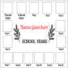 Personalised School Years Picture Frame | Prep to Year 12 Keepsake