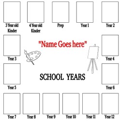 Personalised School Years Picture Frame | Prep to Year 12 Keepsake