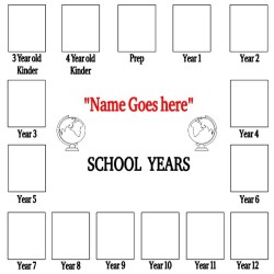 Personalised School Years Picture Frame | Magic Touch Creations
