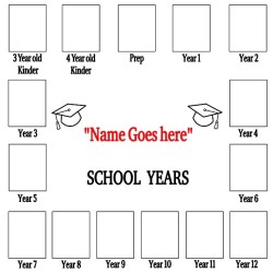 Personalised School Years Picture Frame | Prep to Year 12 Keepsake