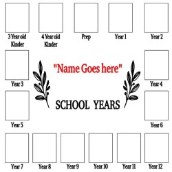 Personalised School Years Picture Frame | Prep to Year 12 Keepsake
