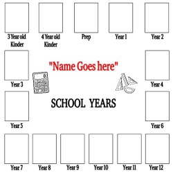 Personalised School Years Picture Frame | Magic Touch Creations