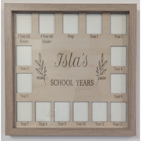 Personalised School Years Picture Frame | Prep to Year 12 Keepsake