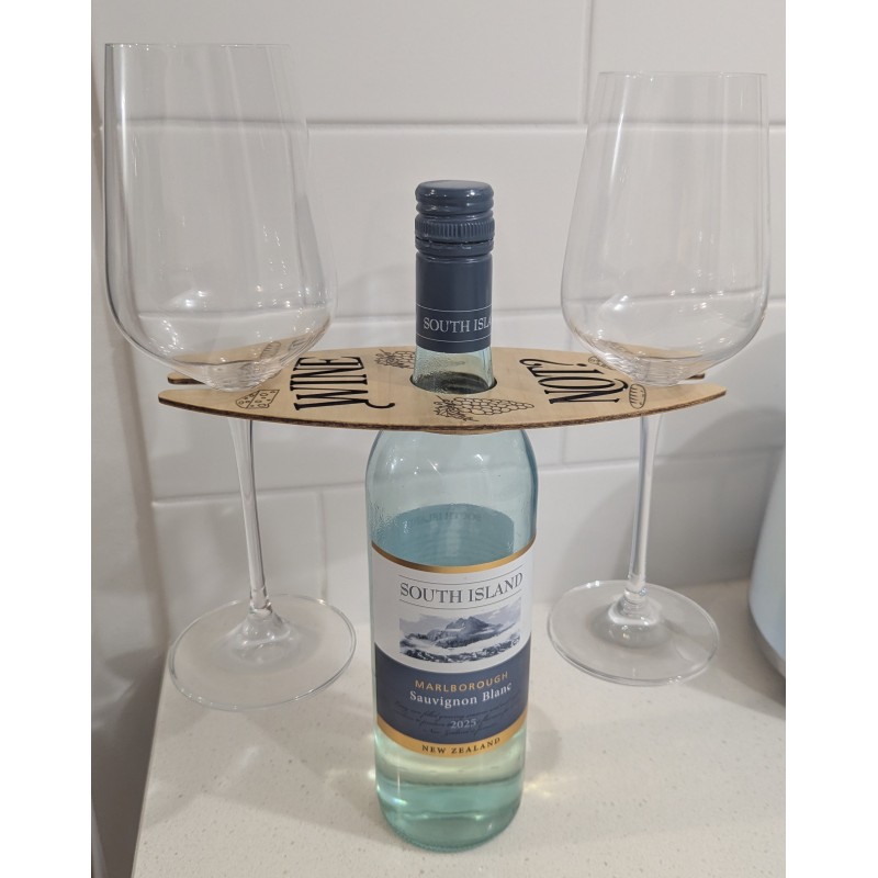 WINE NOT? Wooden Wine Glass Holder | Magic Touch